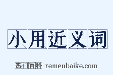 小用近义词是什么意思的图片